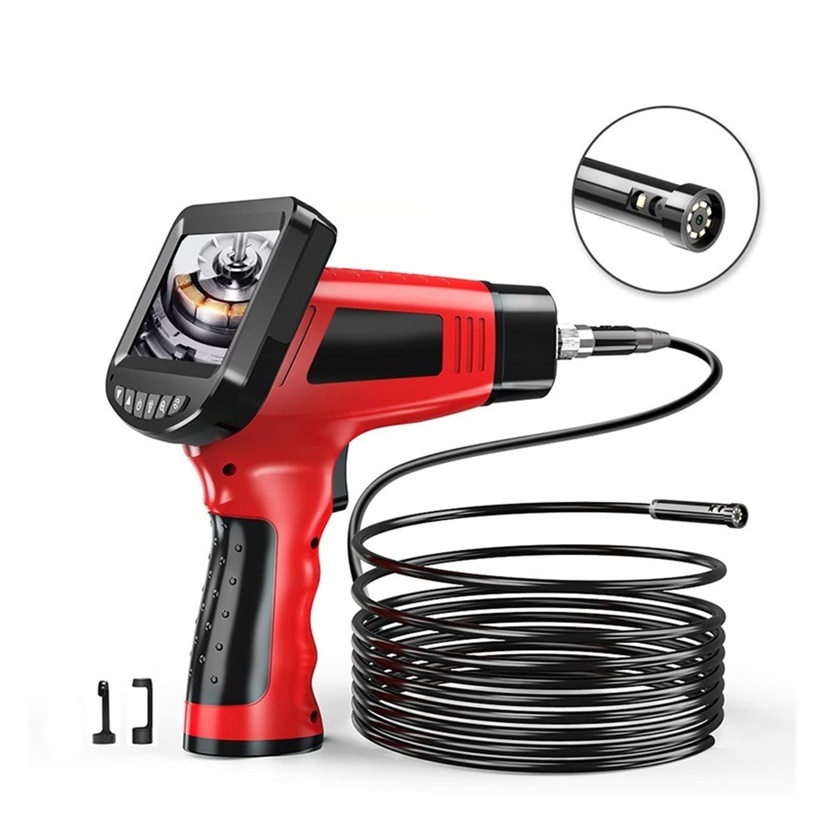 Telecamera endoscopica, Endoscopio industriale 8. 5mm 1080p HD. Fotocamera Digital Dual Lens Borescope impermeabile da 4,3 pollici Lcd. Camera di serpente con 2 GB TF. Carta(10m,14.5MM single lens)