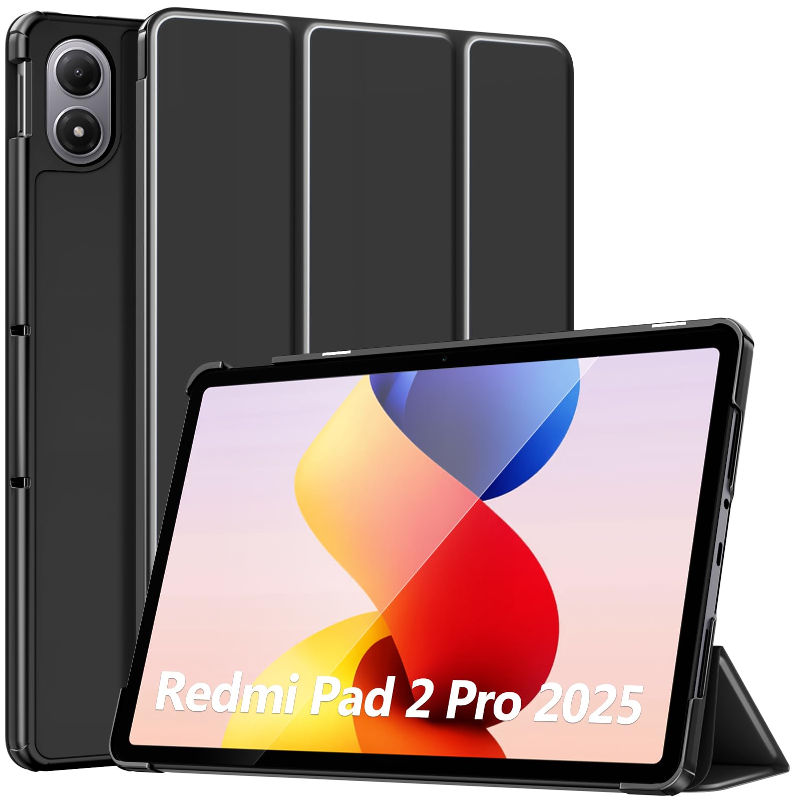 Vakarey Cover per Redmi Pad Pro con Portapenne,Custodia per Xiaomi Redmi Pad Pro 12.1 Pollici Antiurto per Bambini,Grigio