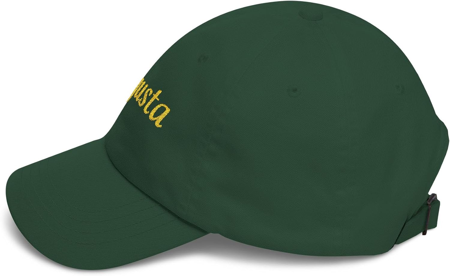 Augusta Georgia Embroidered Golf Dad Hat, Green Cap with Gold Lettering, Augusta Hat for 2026 Golf Tournament