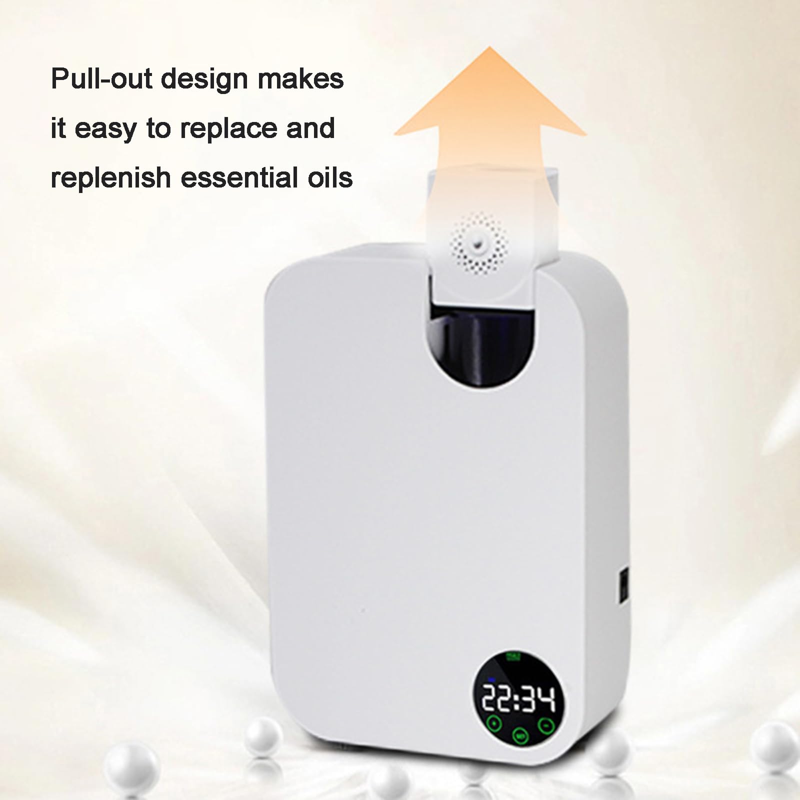 Difusor De Aromaterapia Inteligente, Difusor De Aceites Esenciales con Tecnología De Aire Frío, Ajuste De Tiempo De 4 Segmentos, con Panel Táctil, Instalación En Pared O Escritorio