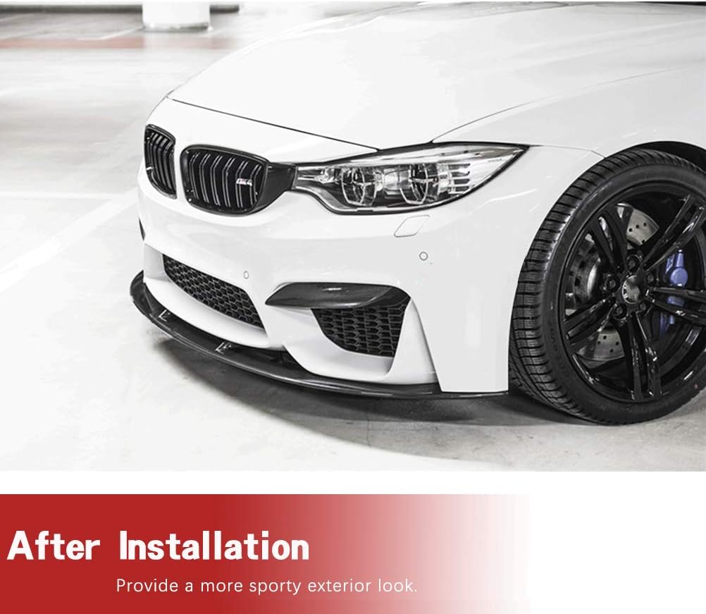 Dry Carbon Fiber Eyelid Cover for BMW F80 M3 & F82 F83 M4 2015-2019 Front Bumper Air Vent Lip Spoiler Chin Splitter Fog Lamp Trim Factory Outlet