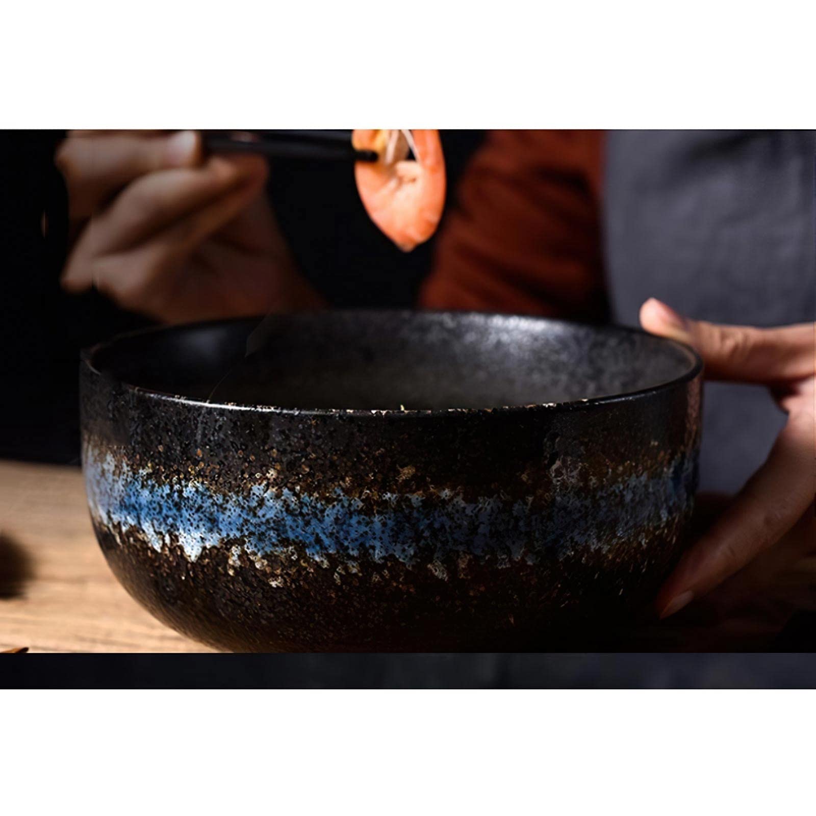 Ciotola per insalata Insalatiera Bone Bone Cina Bowl Bowl Forniture Forniture di riso Zuppa di riso Servizio Dinner Retro Round Ceramica Stoviglie Ristorante Ristorante Cucina for uso domestico Fornit