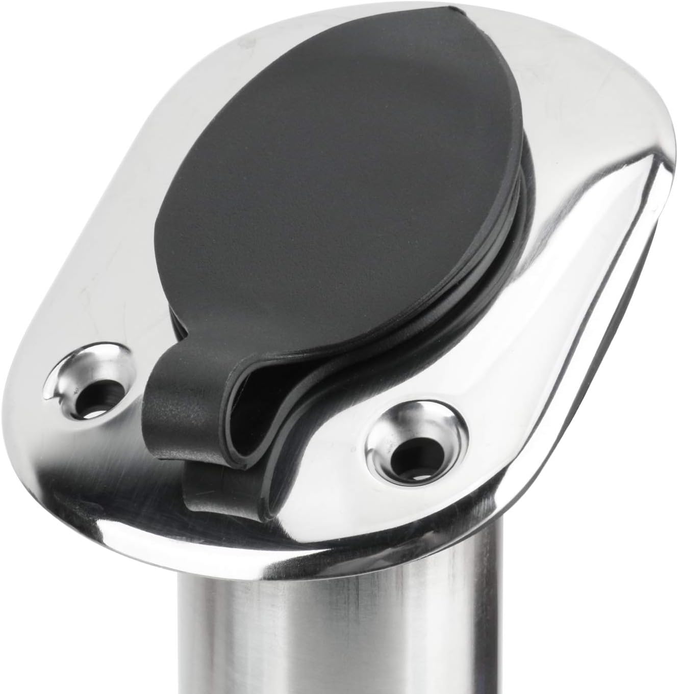 Amarine Made 4 Pack of Stainless Steel Rod Holders Rubber with Cap, Liner, Gasket (30 Degree Rod Holders)
