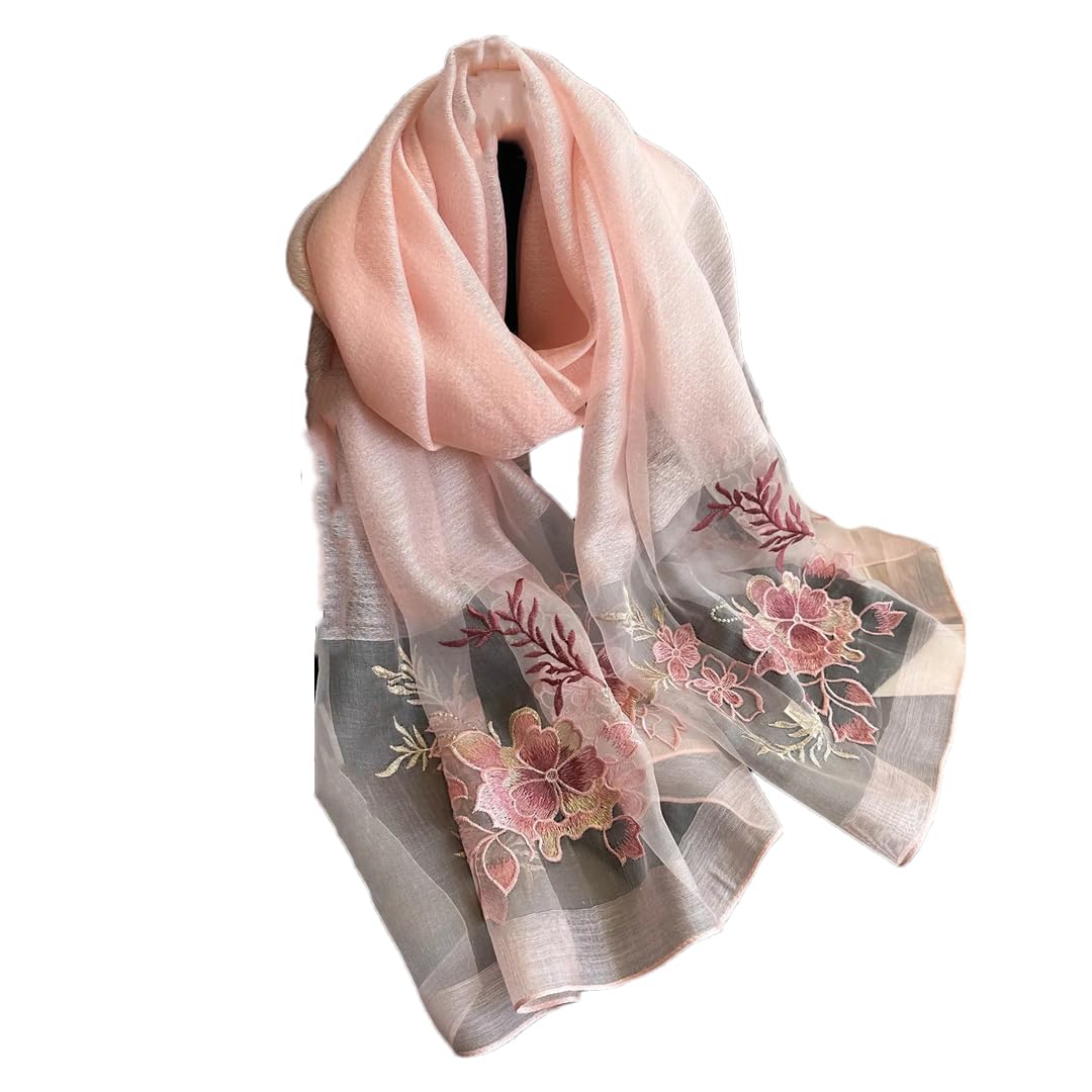 Châle Foulard en Soie de Couleur Unie pour Femme (Voir Figure 10 90x180cm)