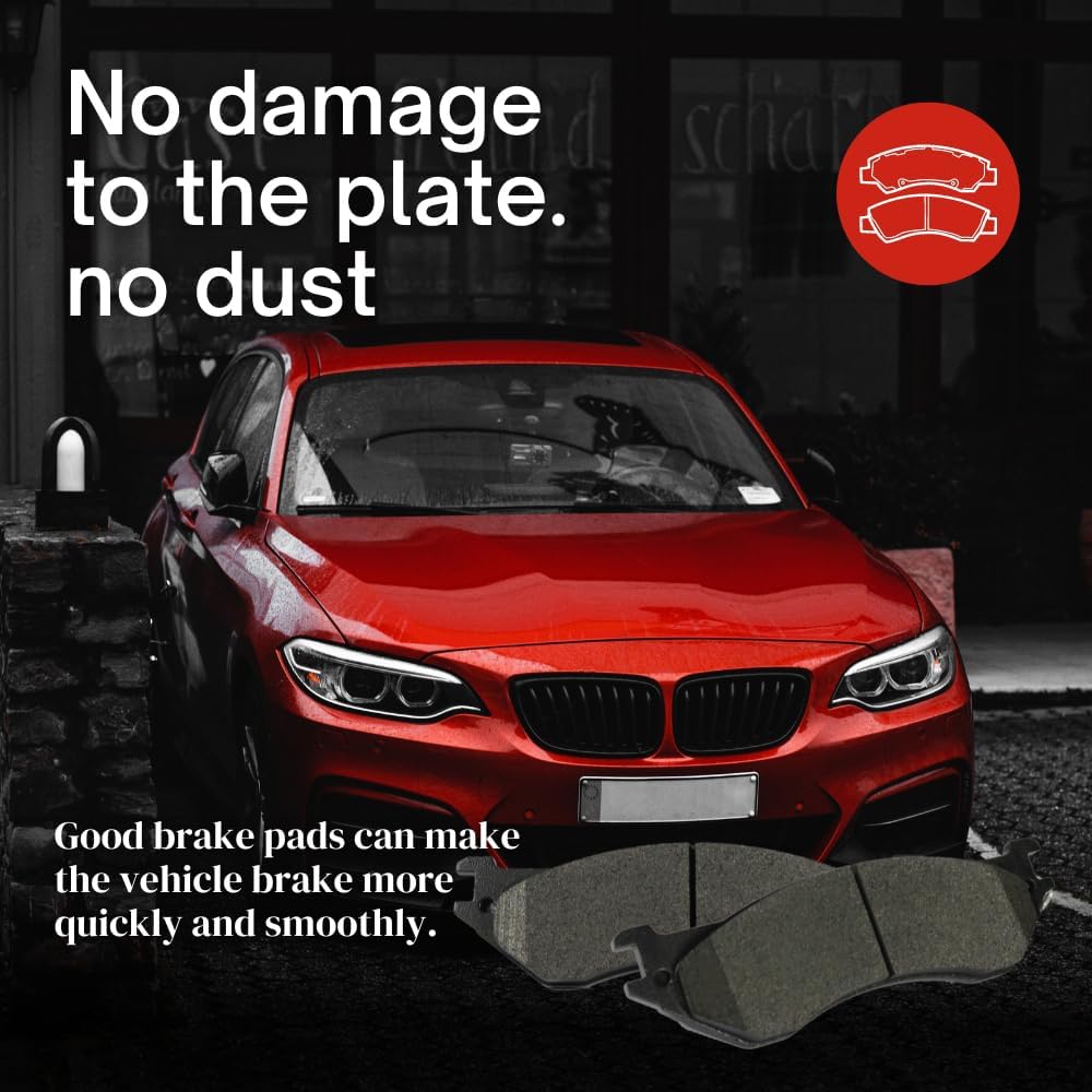 Ceramic Front Rear Disc Brake Pads w/Hardware Kit fit for 2000 2001 Toyota Camry 1999 2000 2001 2002 2003 Toyota Solara