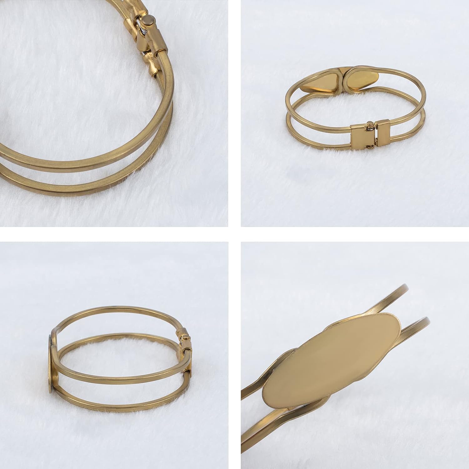 PH PandaHall 10 Pieces Oval Bezel Tray Blank Bangle Bracelets Brass Cabochon Bracelets Blank Cuff Bangles for Men and Women : Clothing, Shoes & Jewelry