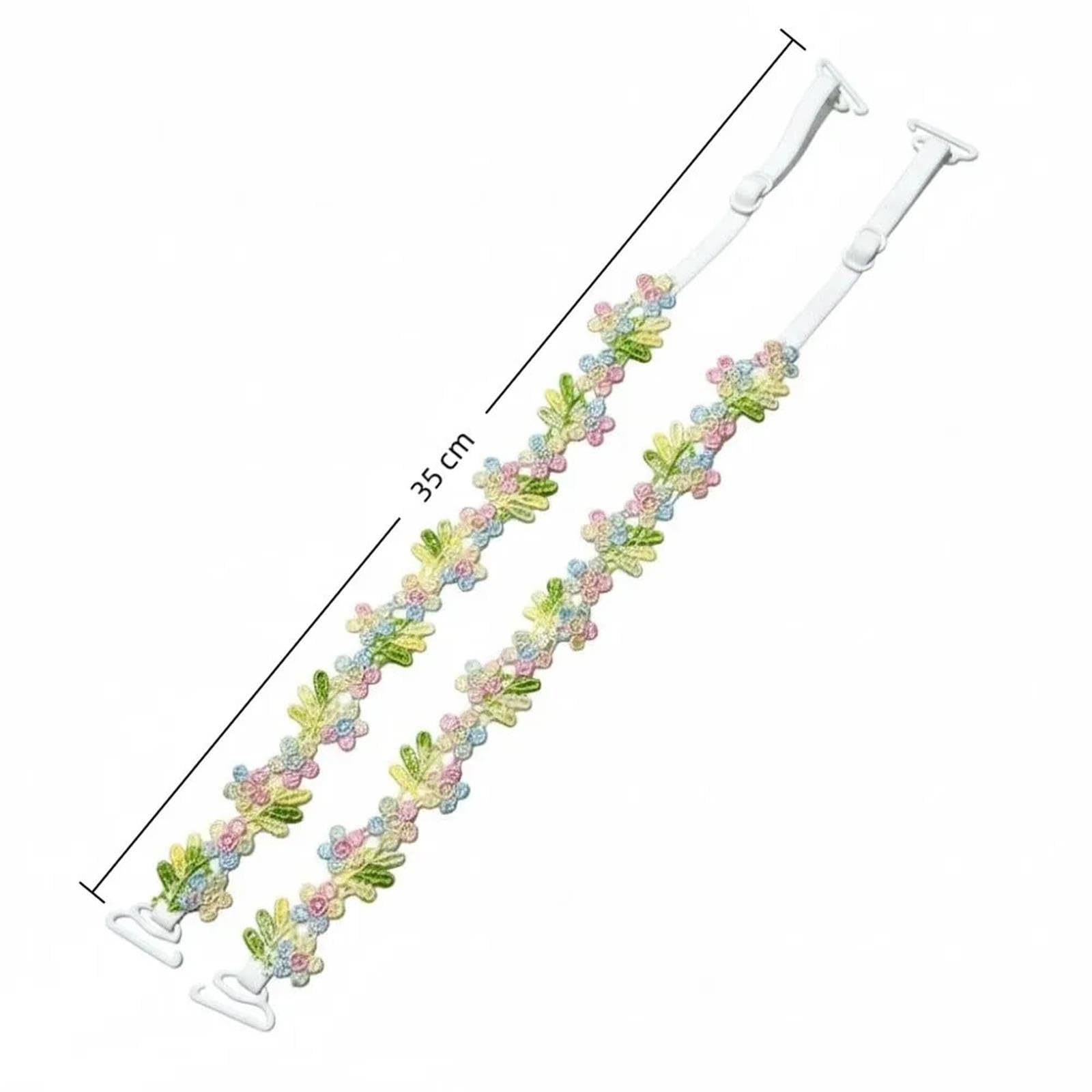 10 Par Tirantes De Sujetador Floral Con Flor Encaje