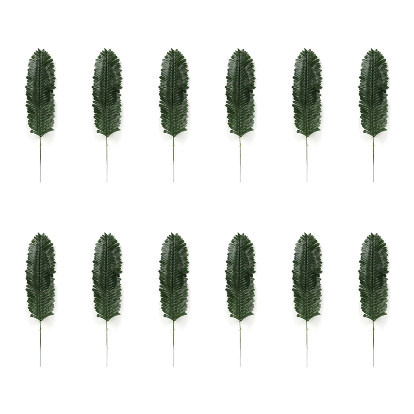 Buxuaaaa Of 12 Artificial Plant Leaves Imitated Plant Perfectly Enhancing Decoration for Parties and Gatherings Party Decorations