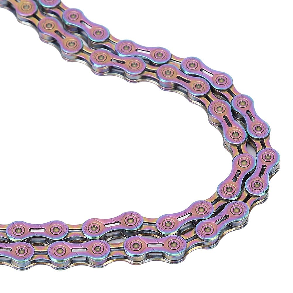 Catena per bicicletta Catena per bicicletta a 9/10 velocità Ultraleggera 116 maglie Parte di ricambio per catena per bici per Mountain Road Racing Catena per biciclette a 10 velocità (Color : 9 Spee