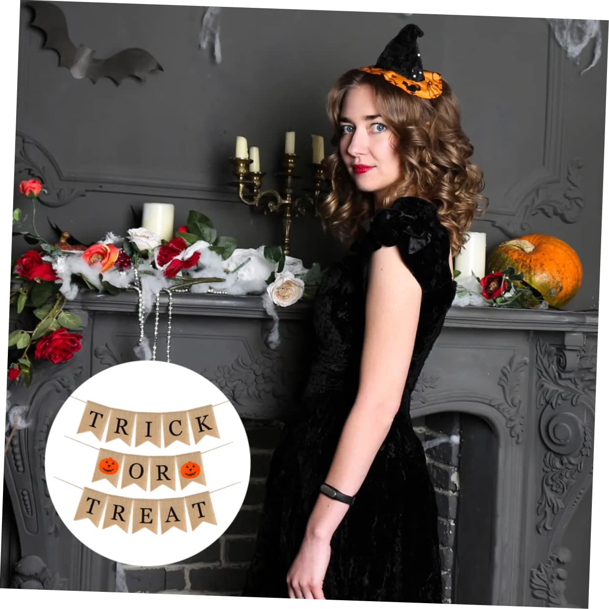 NUOBESTY 2pezzi Banner Di Halloween Con Lettere Decorazione Festiva Per Feste e Ambienti Interni Ed Esterni