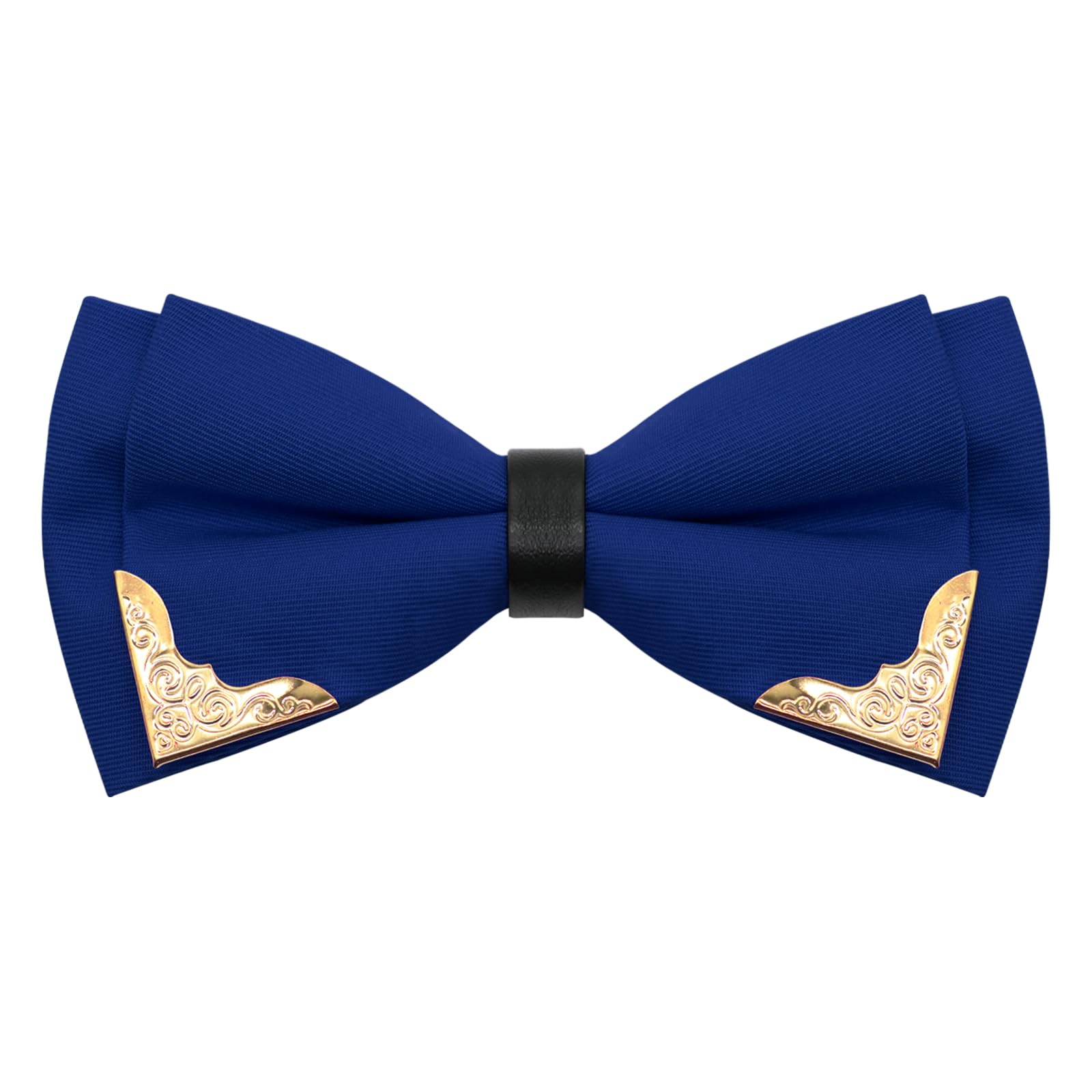 Bow Ties for Men Women Metal Gold Bowtie, Pre Tied Mens Bow Tie Tuxedo Bowties Men for Prom Wedding Party