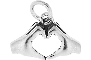 Dakota West 'Hand Heart Hand' Love Sign Gesture Sterling Silver Charm Bracelet