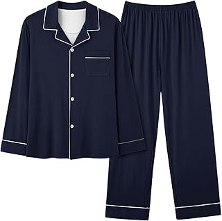 2025 - Traje de pijama largo casual de color sólido para mujer con cuello en V y bolsillo disfraz camisón para mujer