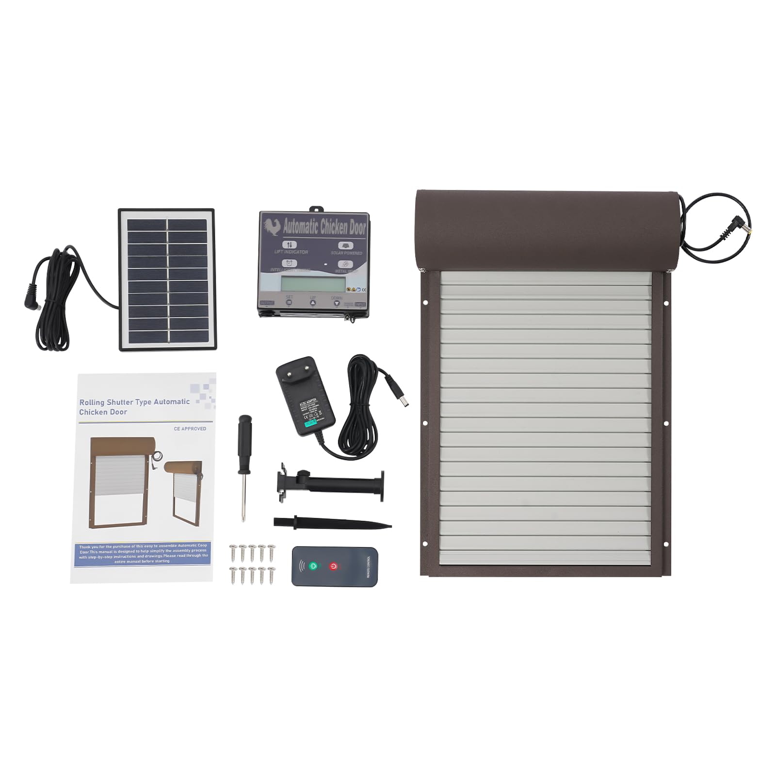 Porta automatica del pollaio, quattro modalità di funzionamento, funzione di protezione intelligente, batteria da 2000 mAh, alimentazione solare