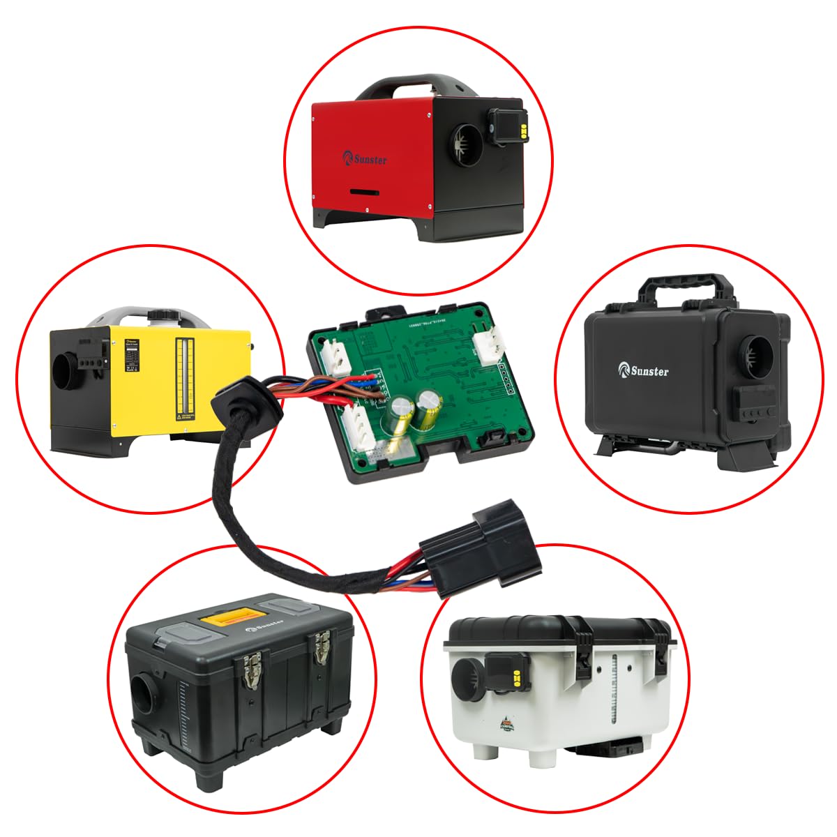 Sunster Luftheizung Motherboard, Diesel Standheizung Steuerplatine, Auto Standheizung Ersatzzubehör für 5KW 8KW Lufterhitzer