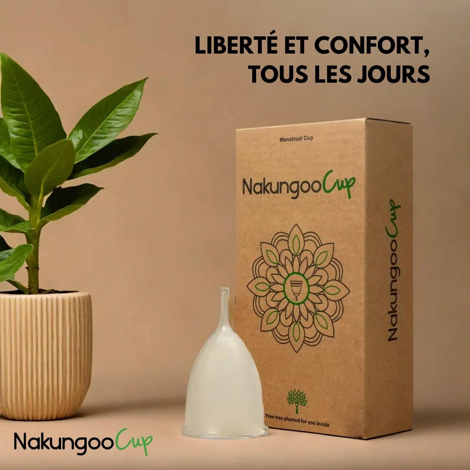 Nakungoo Cup Coupe Menstruelle Souple 100% Silicone Medical Certifié, Hypoallergénique, Reutilisable pour Flux Abondant | Lot Complet 2 Tailles (S et L) avec Sterilisateur, Pochette et Brosse