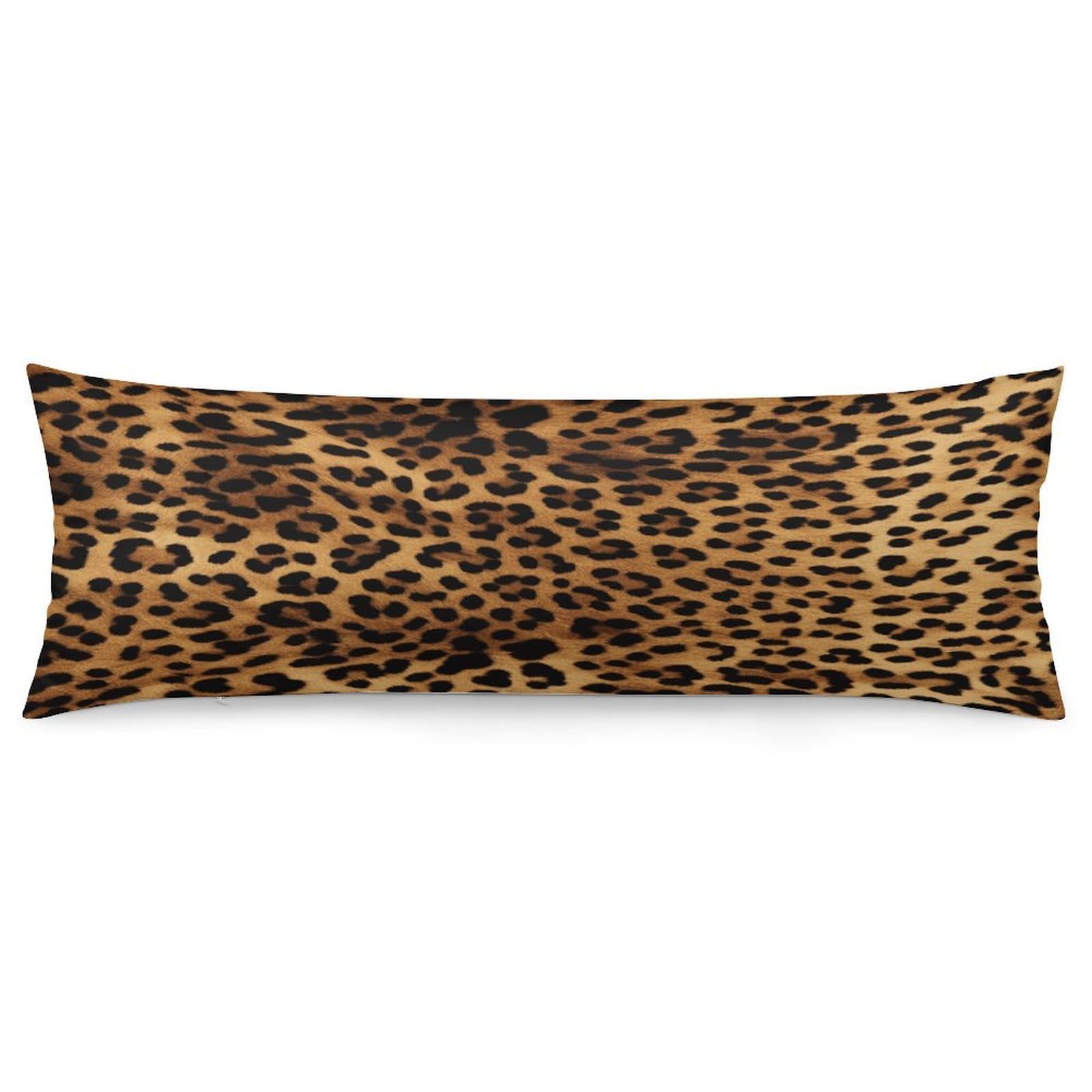 Leopard Skin Body Pillow Cover Soft Full Long Pillow Cover Decorative Large Pillow Case Cozy Body Pillow Pillowcase Pillow Shams for Bed Sofa Couch Room Decor 18.9 X 53 Inch