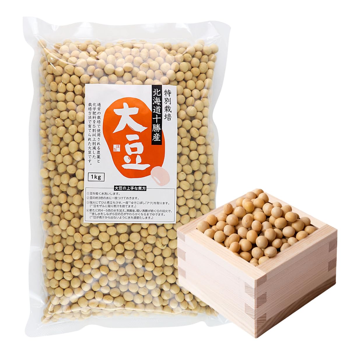 Amazon.co.jp: 特別栽培 大豆 1kg 北海道十勝産 国内産 栄養豊富 炒め