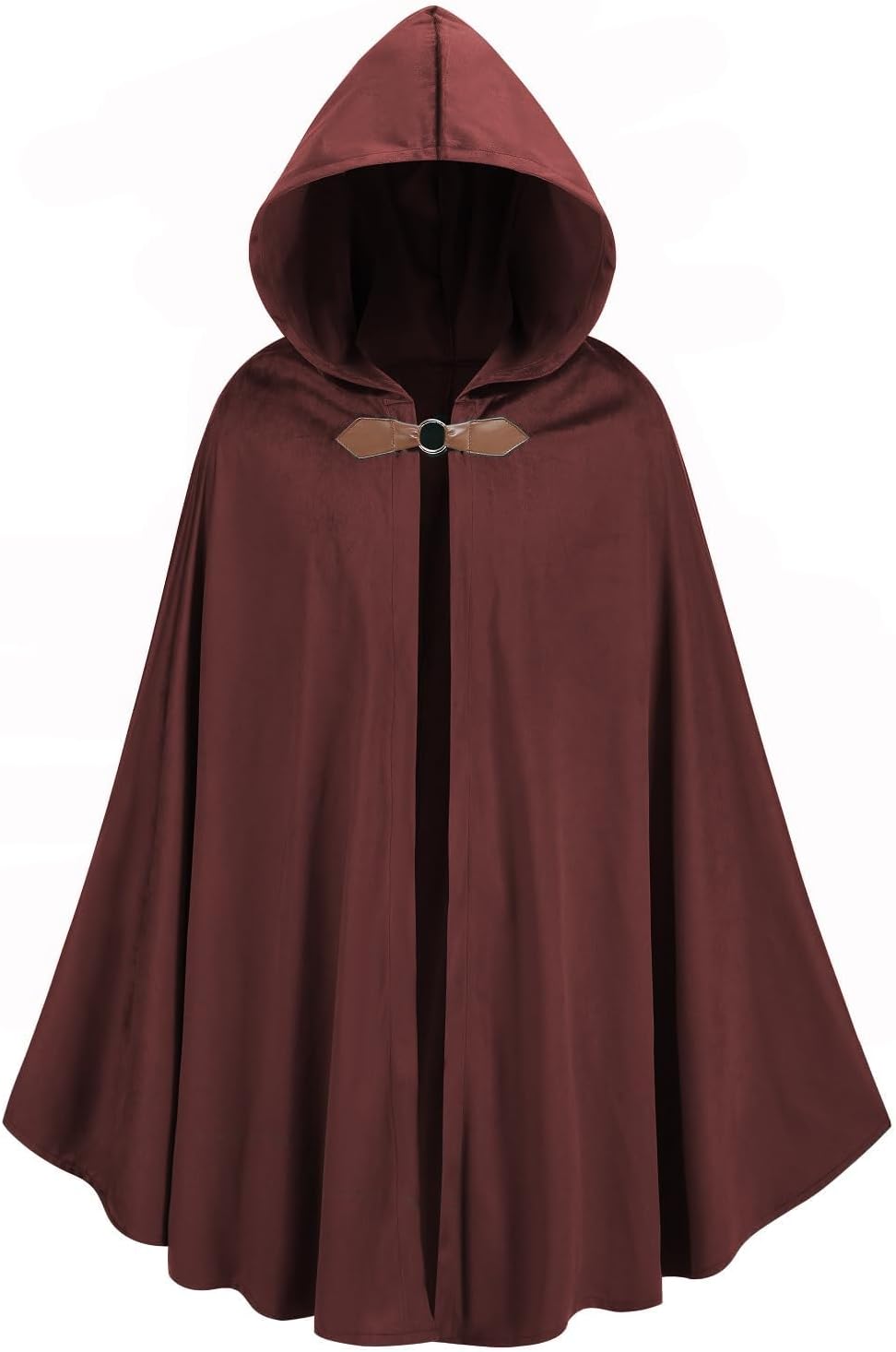 Colorful House Adult Renaissance Cloak Gothic Witch Cape with Hooded Medieval Halloween Capes