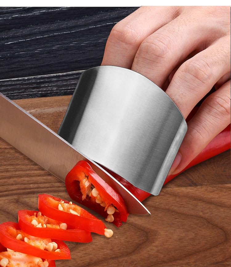 soputry Stainless Steel Finger Guard, Multifunctional Finger Protector for Cutting Food Slicing Finger Guard, Protector  - Additional View