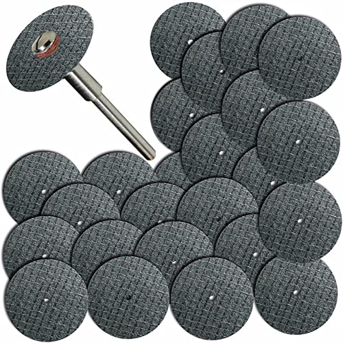 Resin Cutting Wheels Tool Kit, Resin Cut Off Wheels Disc, 25 / 100Pcs Cutting Wheels and 1pcs Mandrel, Rotary Tool Cutting Disc Accessories