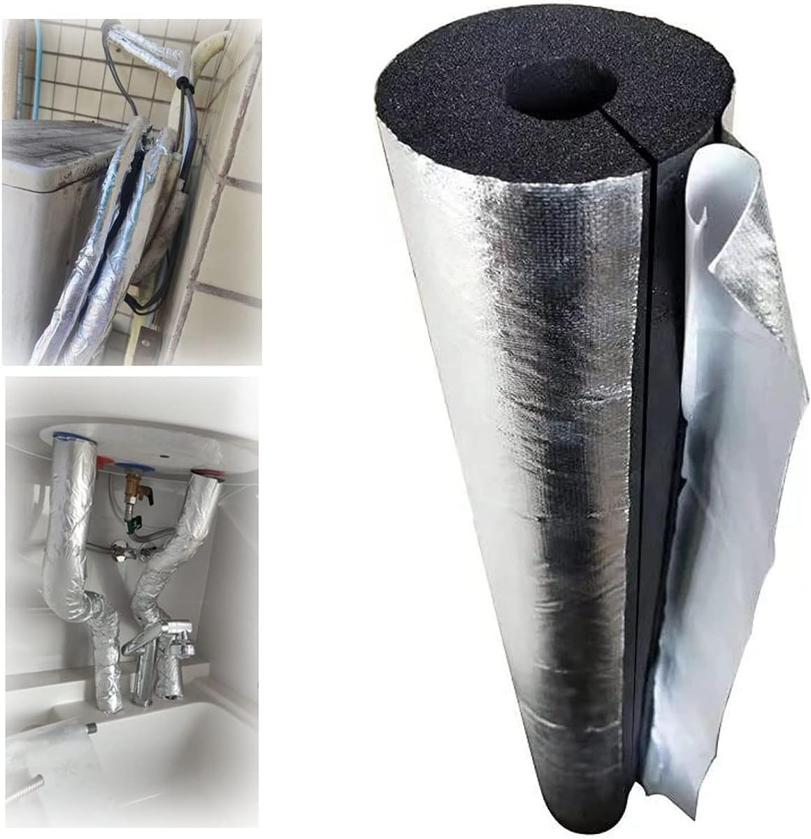 Condensate Pipe Insulation Rubber Foam with Aluminum Foil for 22219mm