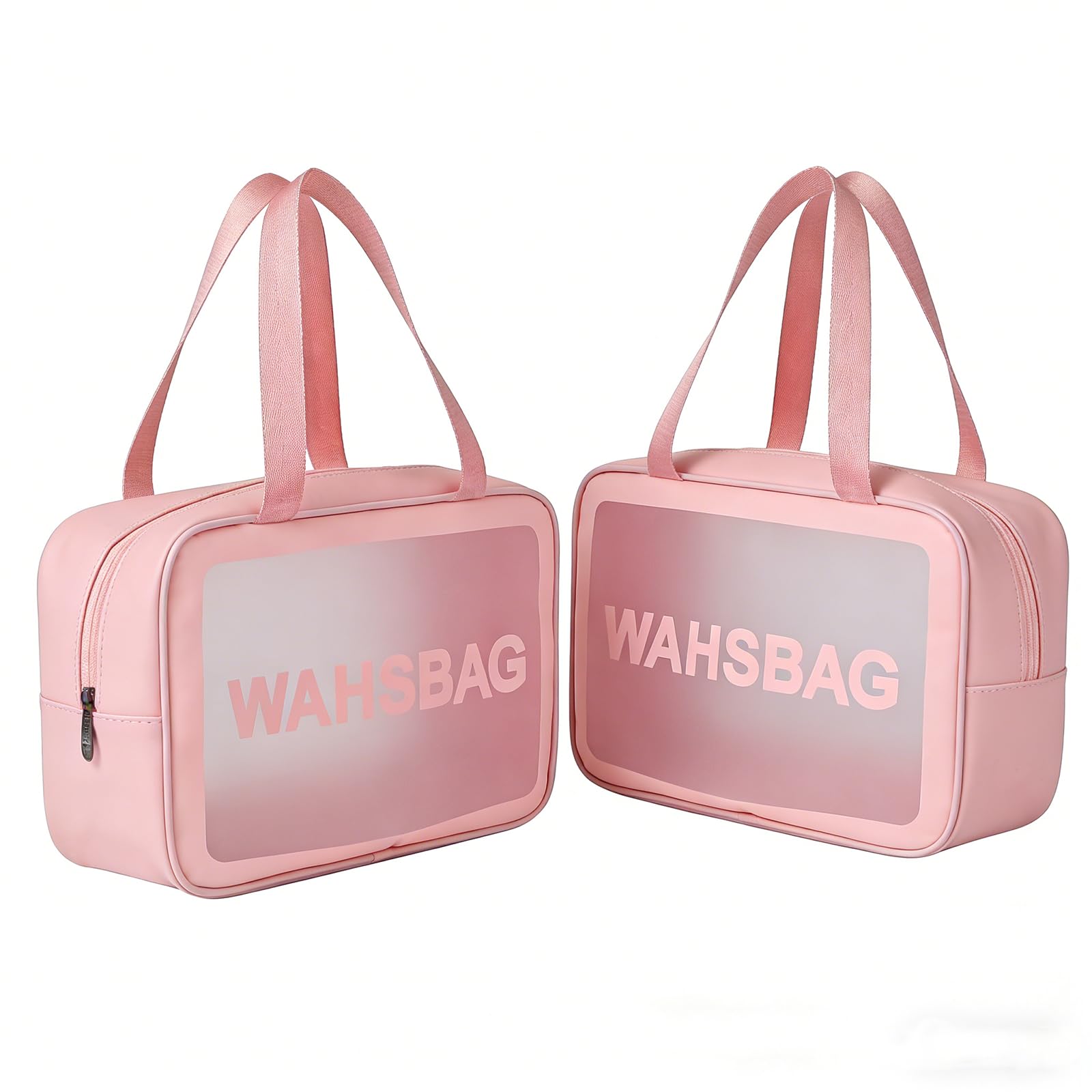 Clear Toiletry Bags, 2 Pcs Large Storage Makeup Bags Waterproof Transparent Cosmetic Gags for Travel — view 8