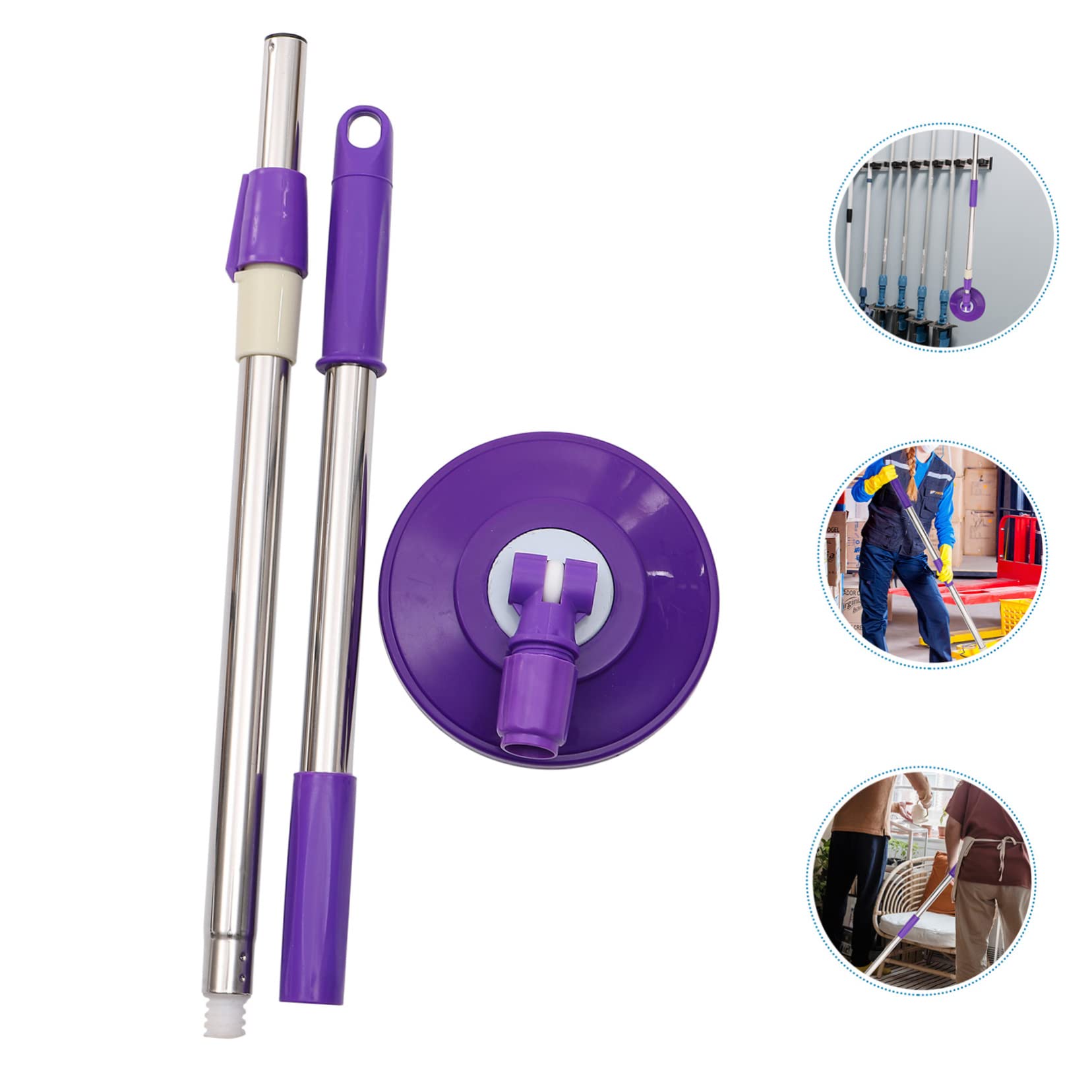 HOODANCOS Mop Pole Replacement Mop Accessories for Cleaning Supplies Stainless Steel Mop Handle Easy to Install Design