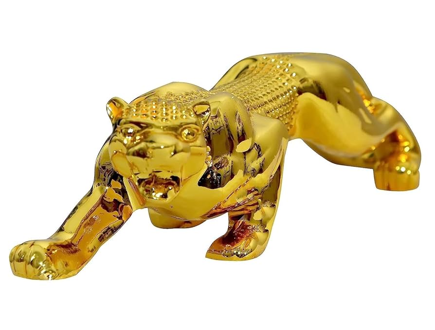 ジャガー（ゴールド）置物 Amazon.co.jp: 【ノーブランド品】 美しい 輝き 躍動感 溢れる