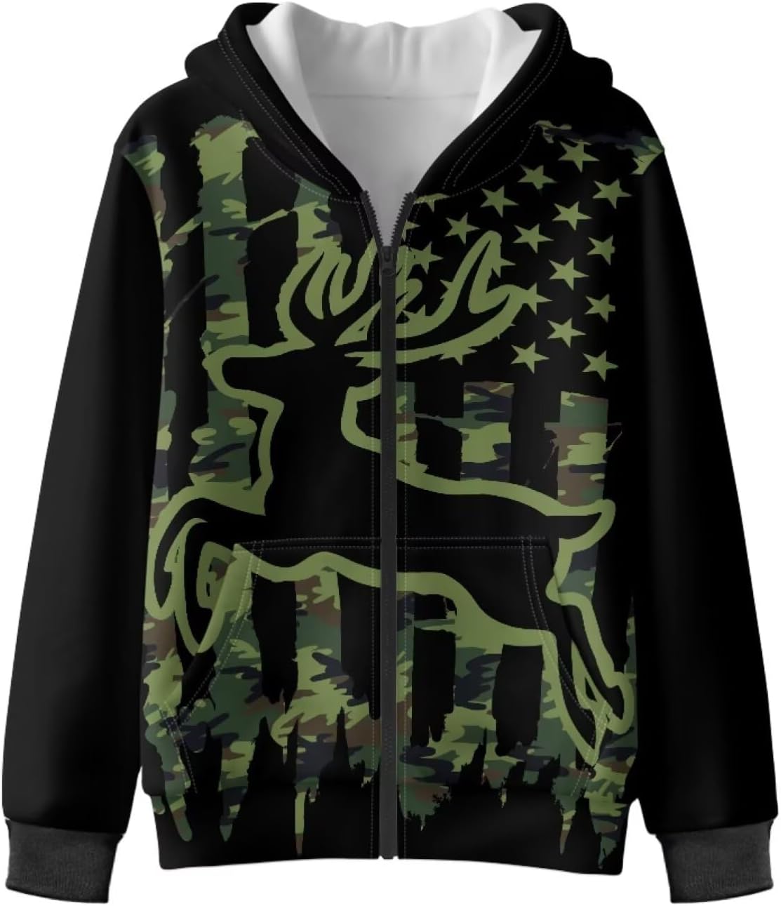 Boy's Zipper Up Sweatshirt with Long Sleeve, Fleece Hoodies for Kids, Lightweight Casual Jacket Hooded Sweatshirt