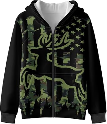 Boys Zipper Up Sweatshirt with Long Sleeve, Fleece Hoodies for Kids, Lightweight Casual Jacket Hooded Sweatshirt