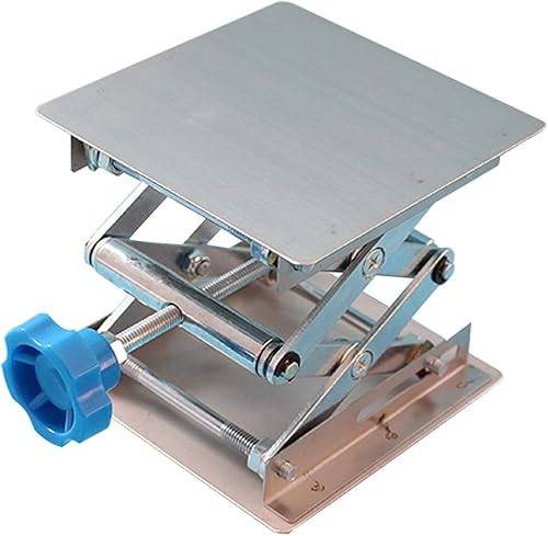 Miniatura 3 de El laboratorio de acero inoxidable Jack Stand Table Lift Laboratory Mini Scissor Lift Jack 4" x 4"