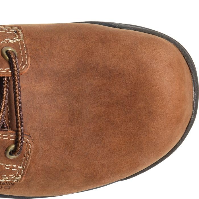 Carolina Boots Bruno Hi 8" Waterproof Work Boot for Men, with Pillow Cushion Insole, AG7 Footbed, Slip-Resistant Outsole, Brown - 13 D3