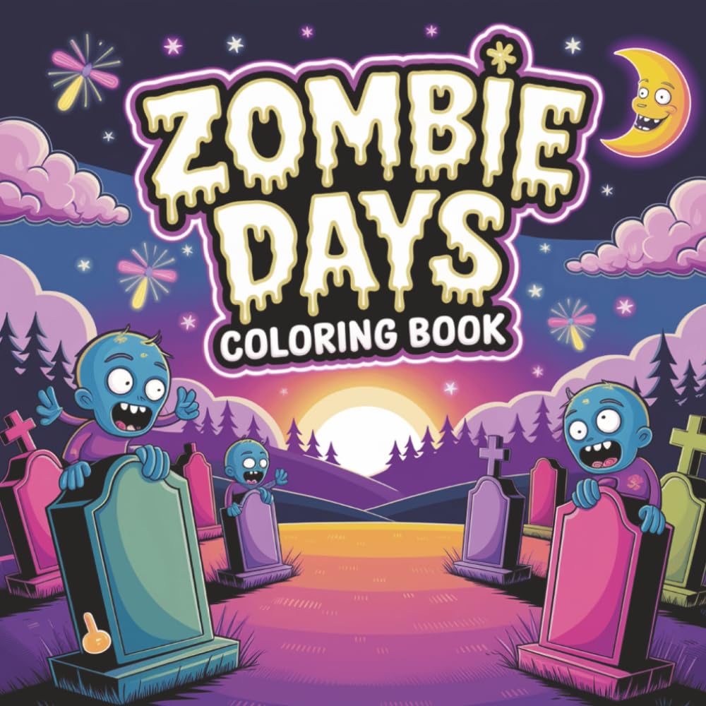 Zombie Days Coloring Book: Spooky, Fun, and Creepy Designs for All Ages to Enjoy