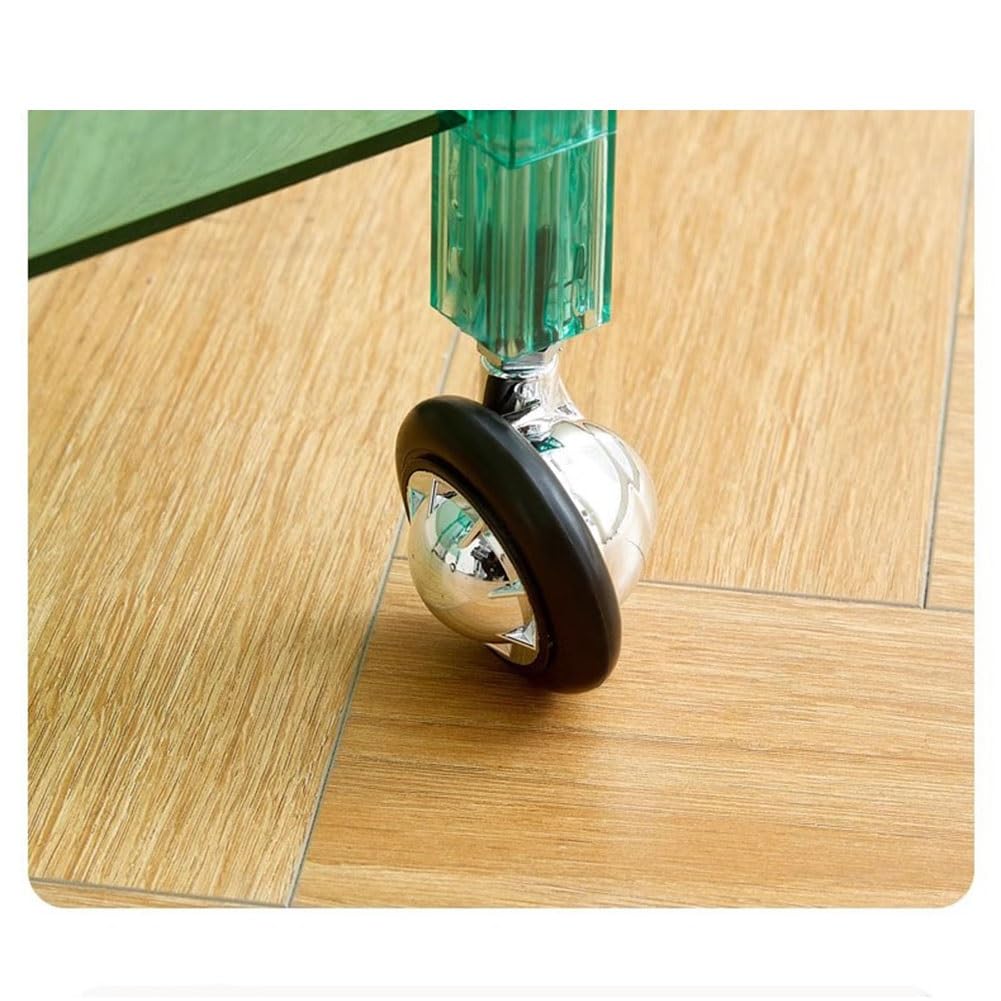 Carrito de salón con almacenamiento acrílico y ruedas, carrito de peluquería multiusos para esteticistas, organizador de 3 niveles, color verde