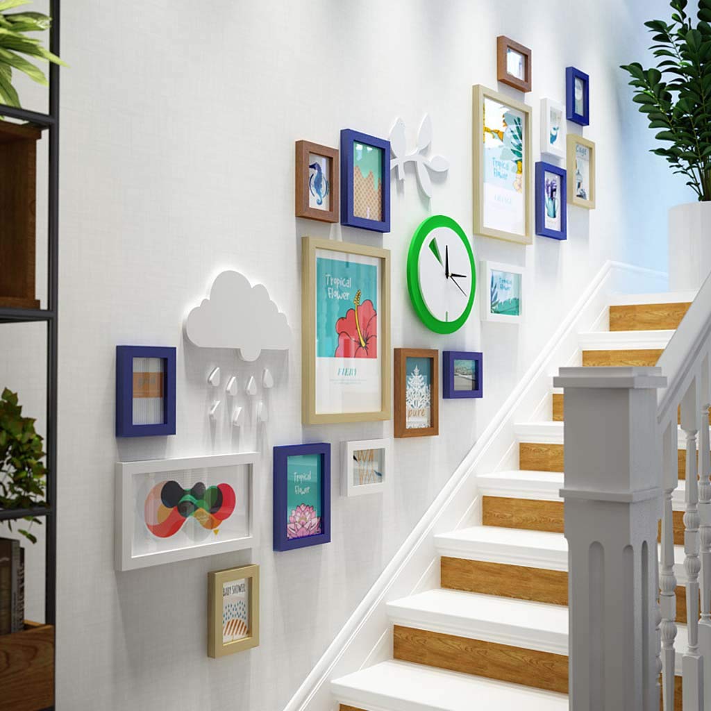Amazon.com - ZXW Staircase Photo Wall Set, Small Fresh Combination