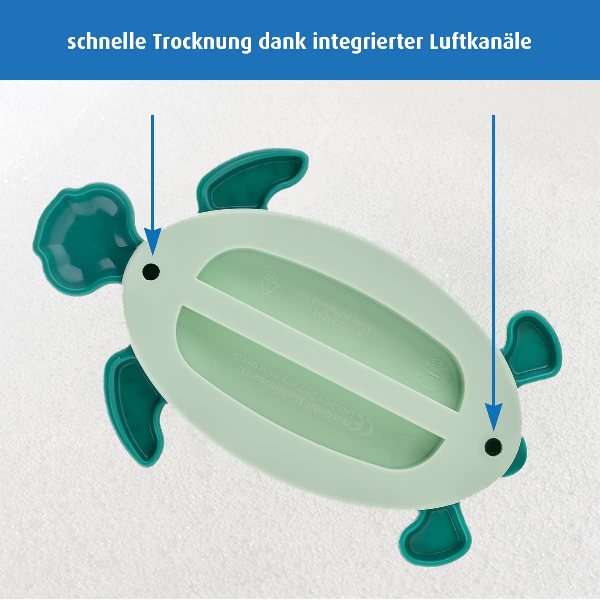 Reer GmbH 24053 Termometro da Bagno per Bambini, a Prova di Bambino, Verde