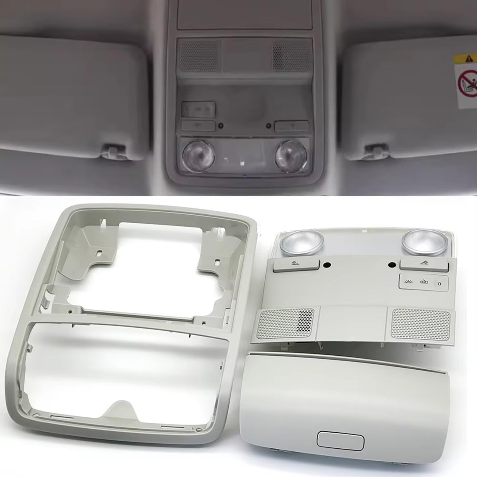 para VW Golf Jetta MK5 MK6 2004-2012 Passat B6 2008-2013 1 Unidad Lámpara de Techo Interior Delantera para Coche Luz de Lectura