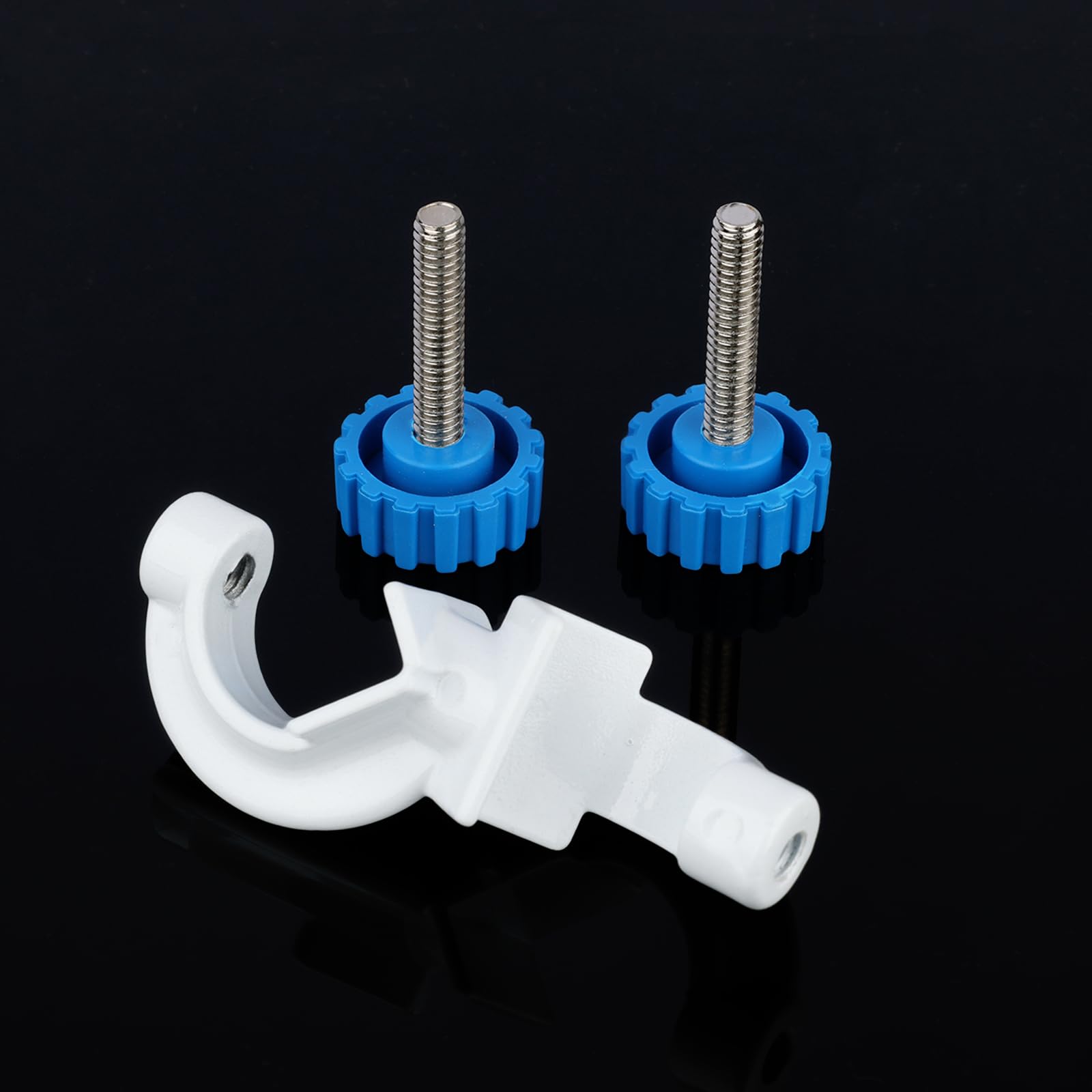 stonylab Morsetto Regolabile, Confezione da 2 Morsetti da Laboratorio in Lega di Alluminio, per Aste fino a 21 mm, Rivestiti in Bianco per Uso di Laboratorio