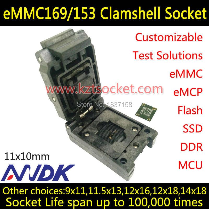 Wiring Connecting Terminals - eMMC Socket,11x10,Test and Burn-in Socket,for eMMC Programmer eMMC Socket Adapter Reader,BGA169 BGA153,SGL