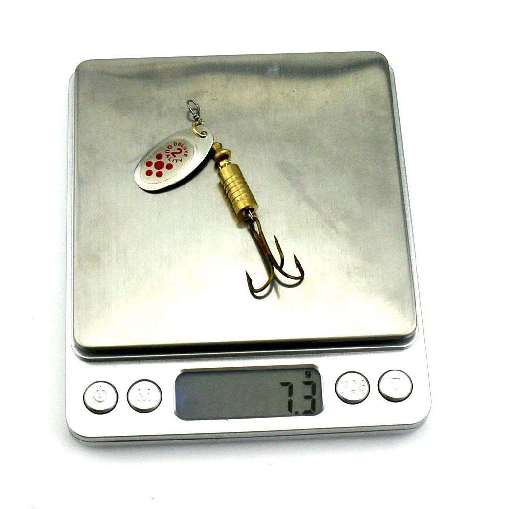 Cebo de pesca de 10 cucharas con cuchillas de 10 x 7 g, arrastre giratorio potente y cebo Barracuda trucha lubina — view 4
