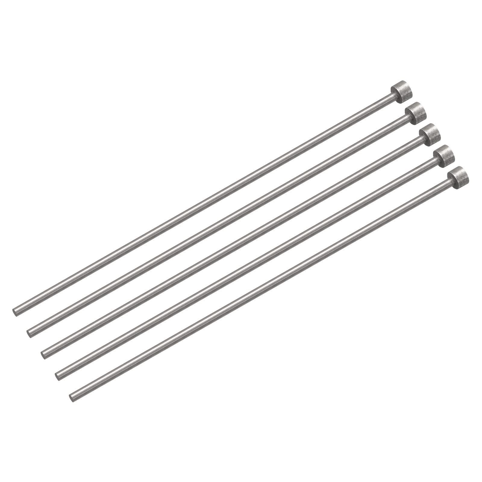 uxcell Straight Ejector Pins, 2.5mm (3/32") Dia. 65Mn Steel Round Tip Punch 150mm (6") Long for Mechanical Maintenance 5Pcs