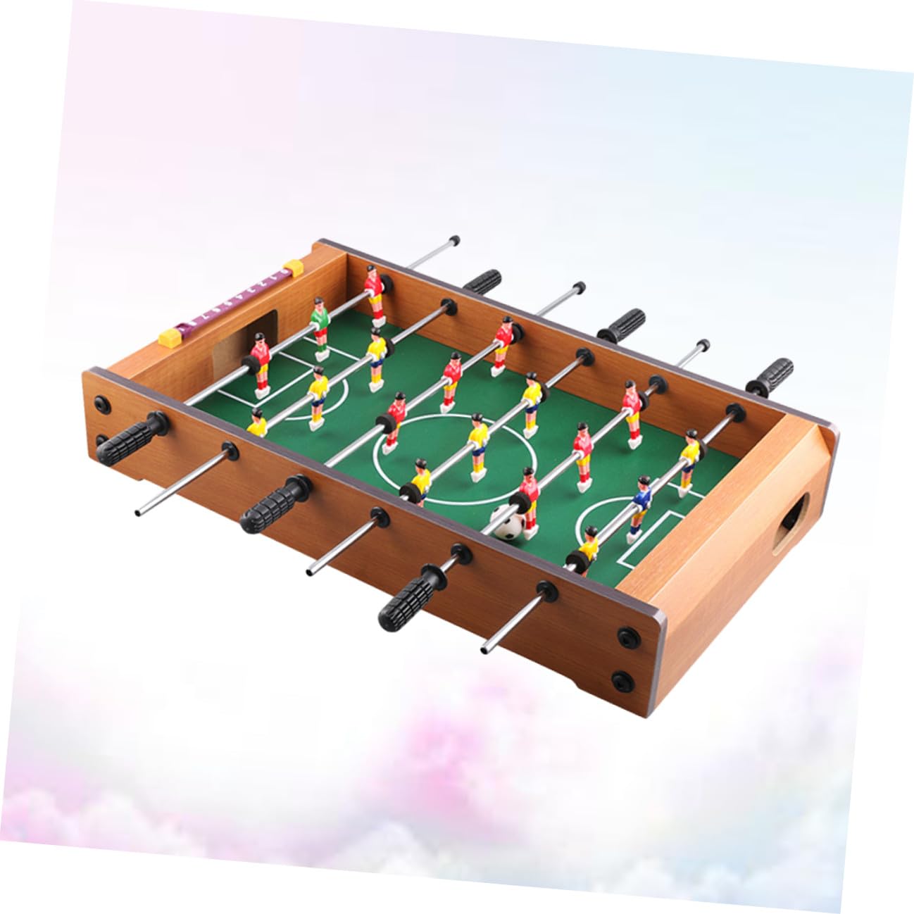 Gioco di Calcio da Tavolo Sei Aste in Mdf, Compatto e Portatile, e Adulti, per Serate di Gioco in Famiglia