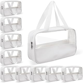 Juego de 10 bolsas de maquillaje translúcidas...