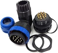 Vista 6 de SD28 2Pin ~ 26Pin Power Industrial Cable Conector, Codo Impermeable Enchufe Conector de Alimentación IP67 (12 Pin)