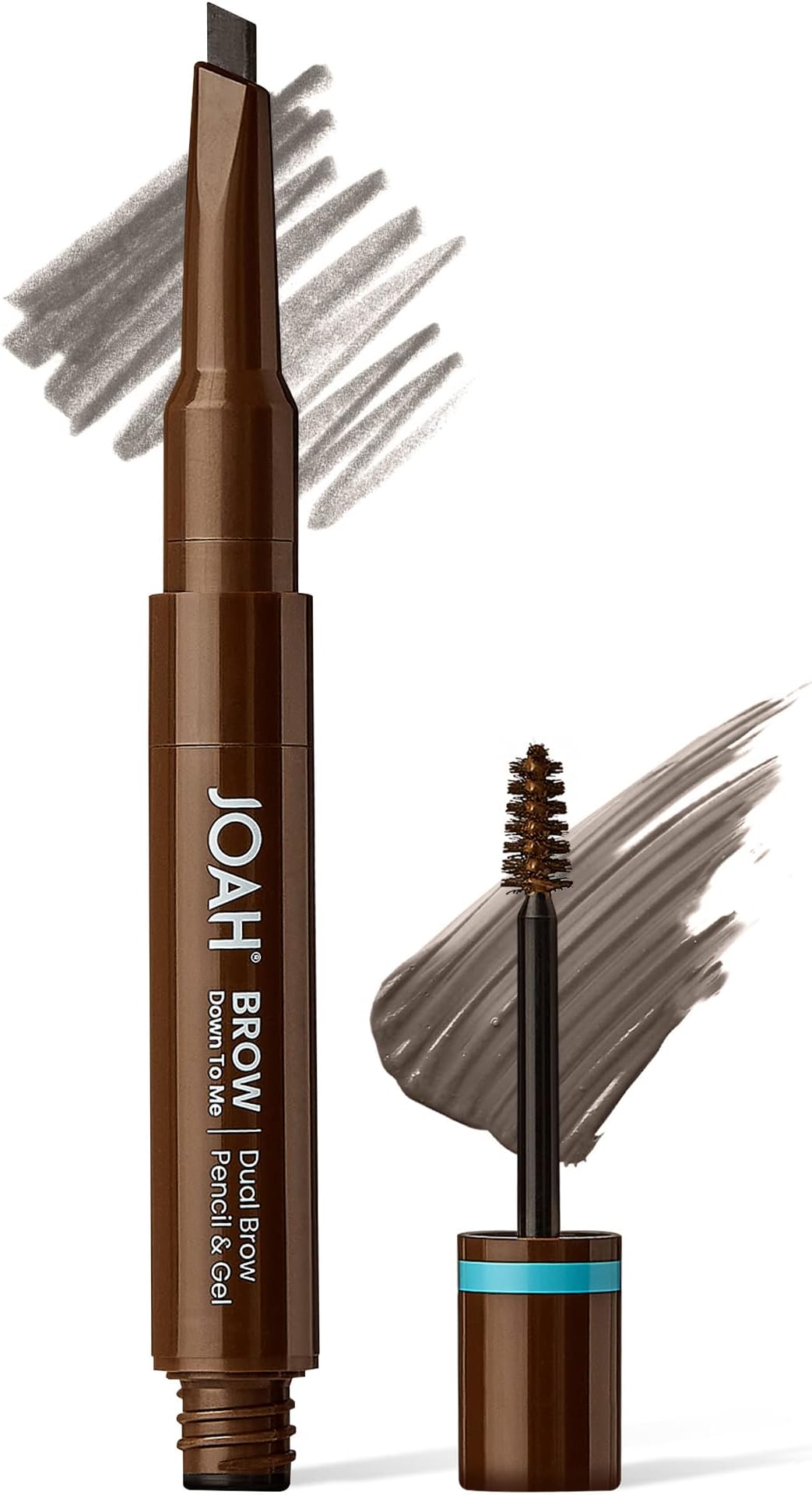 JOAH Brow Down To Me Dual Brow Pencil and Gel for Flawless Brows, Black Brown