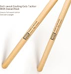 MUSO Bâtons à tambour premium - Bois Hickory Amérique durable et de haute qualité avec poignée en caoutchouc antidérapant, idéal pour les drummers de tous niveaux, parfait pour les tambours, la percussion et la pratique – 5A, 7A, 5B (5A-2pack)