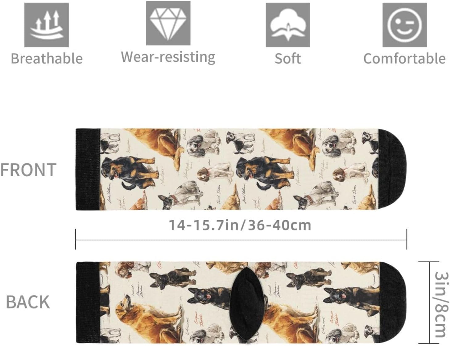 Funny Novelty Socks Casual Athletic Crazy Crew Socks For Women Men - Image 6