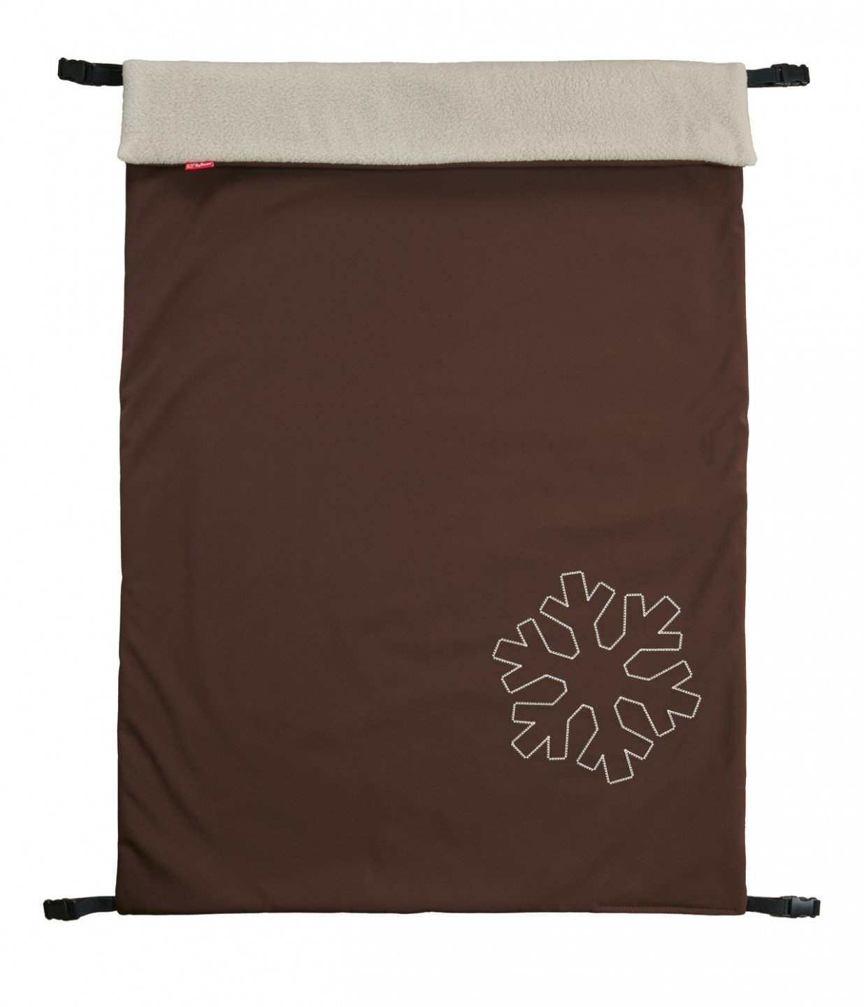 ByBoom - Softshell Decke 70x100 cm Thermo Aktiv; Funktions-/Universal-/Outdoor-Babydecke für Kinderwagen, Buggy, Jogger, Farbe:Braun/Beige