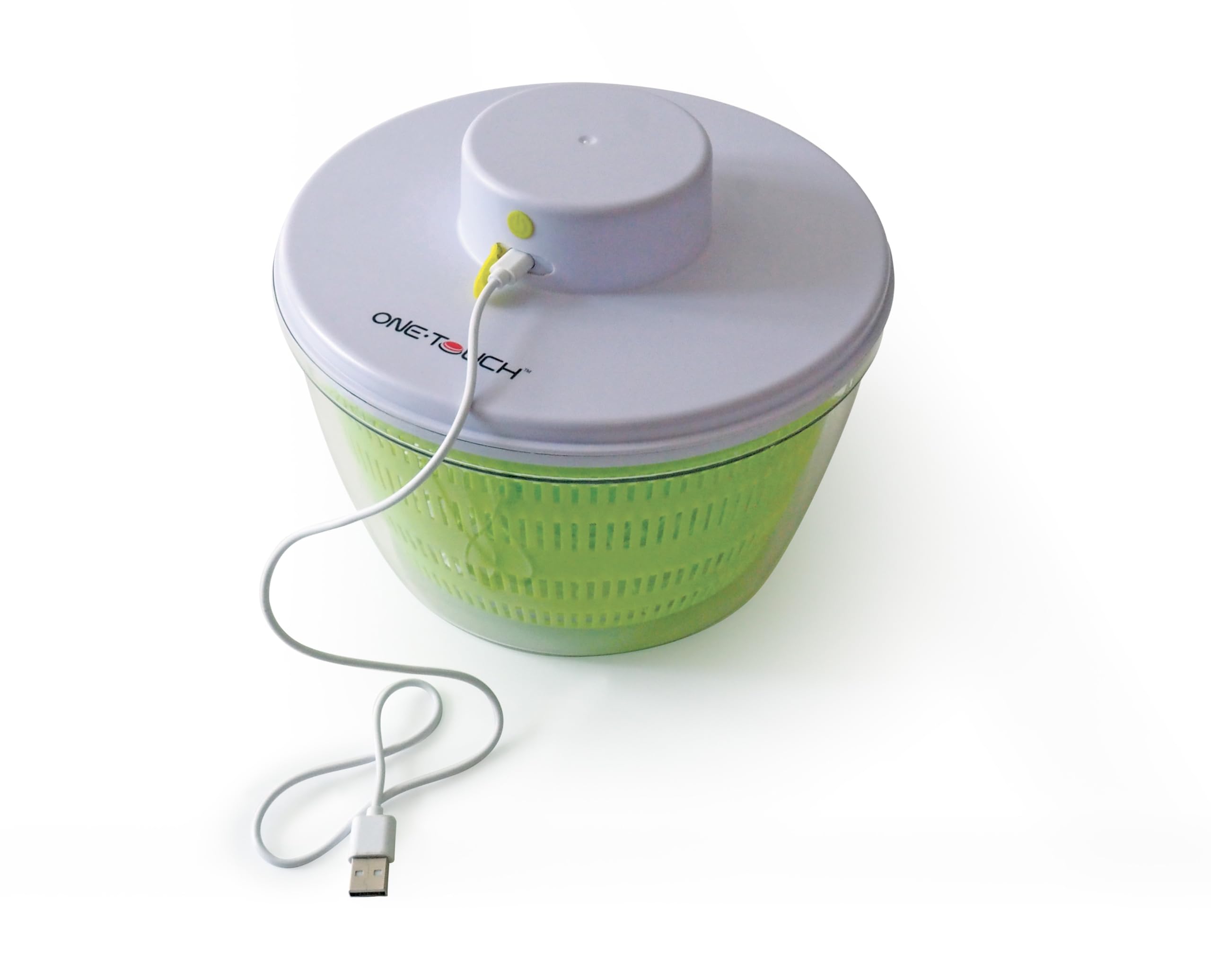 Essoreuse Automatique ONE TOUCH KC128 – Mains-Libres & Ultra Rapide – Fruits & Légumes Sans Effort – Idéale Seniors & Articulations Fragiles – 4 L – Rechargeable